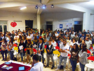 I tanti giovani pescaresi, intervenuti nella Chiesa della Visitazione