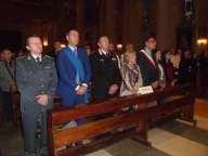 Le autorità civili e militari presenti alla celebrazione   