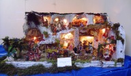 Un presepe realizzato in pasta di mais