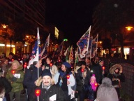 Il corteo attraversa la città