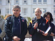 Il presidente della Regione Abruzzo Luciano D'Alfonso, con il Capo Dipartimento di Protezione civile Fabrizio Curcio