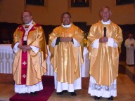 L‘ arcivescovo Valentinetti con don Ezio Di Pietropaolo e l‘abate don Francesco Santuccione