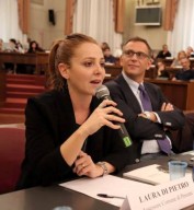 Laura Di Pietro, assessore comunale al Verde Pubblico, con il sindaco Marco Alessandrini