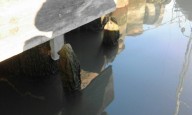Il tratto di fiume Pescara che ricoprirebbe l'antico molo del porto romano di Ostia Aterni