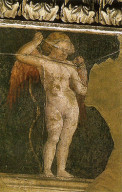 Piero della Francesca, Cupido bendato (Basilica di San Francesco Arezzo, 1452-1466)
