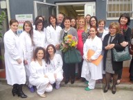 L'equipe dell'Istituto tessuti con, al centro, la direttrice Tiziana Bonfrini