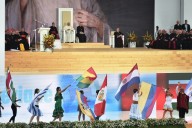 La cerimonia d'accoglienza all'avvio della Gmg 2016 di Cracovia