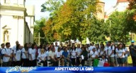 I 300 giovani pescaresi durante la diretta su Rai 1