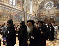 Alcuni dei 500 leader religiosi presenti ad Assisi