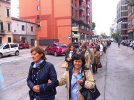 Il corteo che ha condotto catechisti, educatori e operatori pastorali in Cattedrale