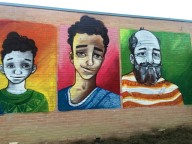 Un murales realizzato nel parco