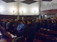 I fedeli presenti ieri nella chiesa di Sant'Andrea