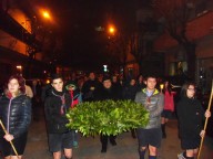 La processione cittadina, presieduta dall'arcivescovo Valentinetti, verso la Madonnina