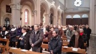 I fedeli presenti nel Santuario della Divina misericordia