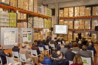 La sede del Banco alimentare, gremita da ospiti e autorità