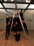 Il cast che andrà in scena domani allo spazio Ex Matta