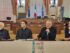 Mons. Giuseppe Lorizio, don Alessio De Fabritiis, monsignor Tommaso Valentinetti e Liborio Stuppia inaugurando l'anno accademico 2024-2025 dell'Issr Toniolo di Pescara